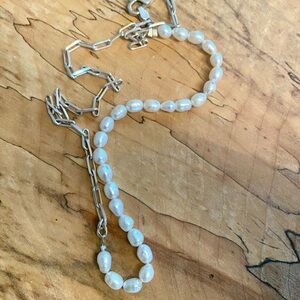 Freshwater Pearl and Sterling Necklace